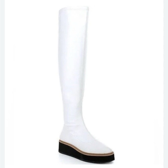 NEW Gianni Bini Over the knee platform boots. White. Size 7 - Picture 2 of 8